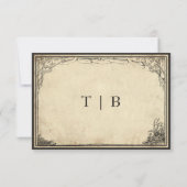 Vintage Gothic Medieval Parchment Wedding Save The Date (Rückseite)