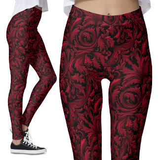 Vintage Gothic Muster Leggings - Gothic Nostalgie