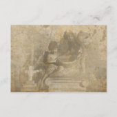 Vintage Gothic Stone Angel Wedding Details Begleitkarte (Rückseite)