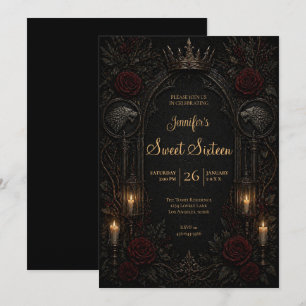Vintage Gothic Sweet 16 Einladung