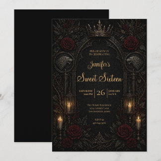 Vintage Gothic Sweet 16 Einladung