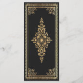 Vintage Gothic-Viktorianische Hochzeit Menükarte (Rückseite)