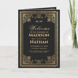 Vintage Gothic-Viktorianische Hochzeit Programm