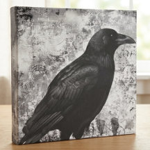 Vintage-Gothik-Raben-Grunge-Kunstwerk