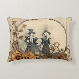 Vintage gothische Hexen Herbstpergament Dekokissen