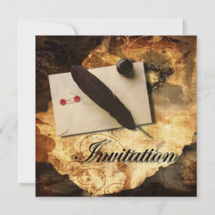vintage gothische Liebe Steampunk-Hochzeit Einladung