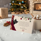 Vintage-Gotik-Foto-Flach-Festtagskarte Feiertagskarte