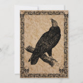 Vintage Gotik, Halloween-Kinderdusche Einladung (Rückseite)