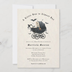 Vintage-Gotische-Baby-Shower-Einladung zu Hallowee Einladung