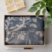 Vintage gotische Blumendekoupage Seidenpapier (Geschenk)