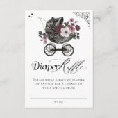 Vintage gotische Blütenleder-Rollentrockner Begleitkarte (Vorderseite)