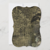 Vintage gotische christliche Hochzeit Einladung (Rückseite)