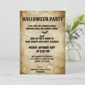 Vintage gotische Einladung - Spooky Bats & Ältere (Stehend Vorderseite)