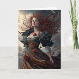 Vintage gotische Frauennotecard