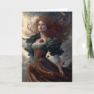 Vintage gotische Frauennotecard