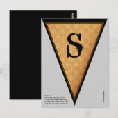 Vintage gotische Halloween-Bannermarkierung Postkarte (Vorne/Hinten)