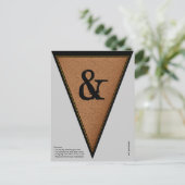 Vintage gotische Halloween-Bannermarkierung Postkarte (Stehend Vorderseite)