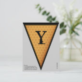 Vintage gotische Halloween-Bannermarkierung Postkarte (Stehend Vorderseite)