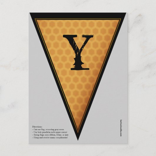 Vintage gotische Halloween-Bannermarkierung Postkarte (Vorderseite)