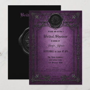 Vintage-Gotische Halloween-Brautparty-Einladung Einladung