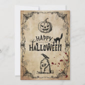 Vintage gotische Halloween-Kostümbildnis Party Ein (Rückseite)