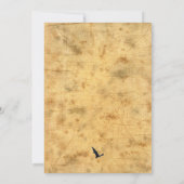 Vintage Gotische Halloween-Party Einladung (Rückseite)