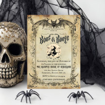 Vintage-Gotische Halloween-Party-Einladung | Flede