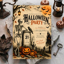 Vintage-Gotische Halloween-Party im Friedhof