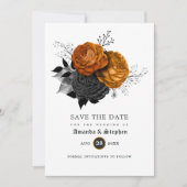 Vintage gotische Hochzeit Save The Date (Vorderseite)
