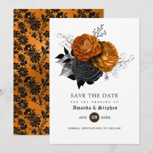 Vintage gotische Hochzeit Save The Date