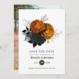 Vintage gotische Hochzeit Speichern Sie das Date-F Save The Date