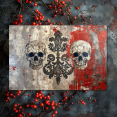 Vintage gotische Hochzeitskelett Seidenpapier