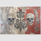 Vintage gotische Hochzeitskelett Seidenpapier (Vorderseite)