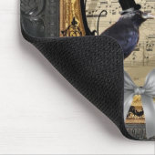 Vintage gotische Hochzeitskrähe Mousepad (Ecke)