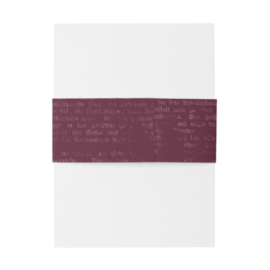 Vintage gotische Kalligrafie Einladungsbanderole (Rückseitenbeispiel)