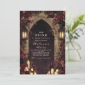 Vintage gotische Kathedrale Candlelight Celebratio Einladung (Stehend Vorderseite)