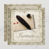 Vintage gotische Liebe Steampunk Hochzeit Einladung (Vorne/Hinten)