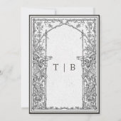 Vintage gotische Mittelalterliche Weinberge Einladung (Rückseite)