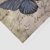 Vintage gotische Rose & Schmetterlingsflora Seidenpapier (Ausschnitt)