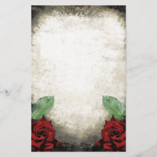 Vintage Gotische Rose Stationery Briefpapier