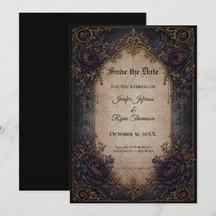 Vintage-Gotische Save-the-Date-Einladung Einladung