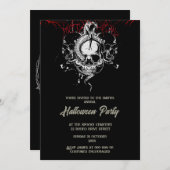 Vintage gotische Schädel Einladung (Vorne/Hinten)