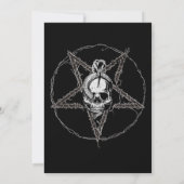 Vintage gotische Schädel Einladung (Rückseite)