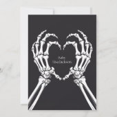 Vintage gotische Schädelspuppe Halloween Kinderdus Einladung (Rückseite)