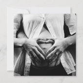 Vintage gotische Schwarz-Weiß-Pram Kinderdusche Einladung (Rückseite)