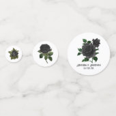 Vintage gotische Schwarze Rose Konfetti (Vorderseiten)