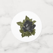 Vintage gotische Schwarze Rose Konfetti (Klein Vorderseite)