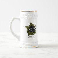 Vintage gotische schwarze Rose Personalisiert