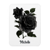 Vintage gotische schwarze Rose Personalisiert Magnet (Vertikal)