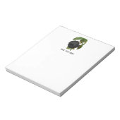 Vintage gotische schwarze Rose Personalisiert Notizblock (Rotiert)